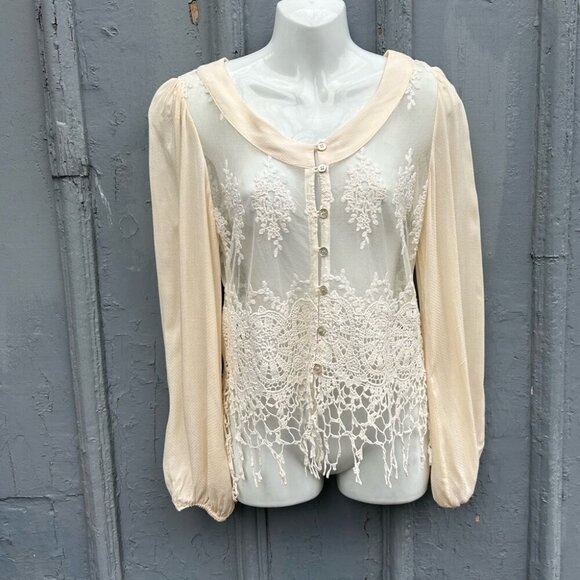 FARM Rio Tops - Farm Rio Lace Blouse, Small